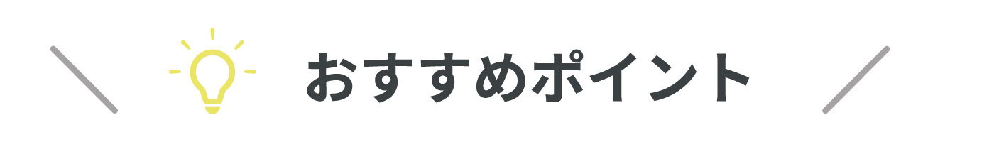 おすすめポイント